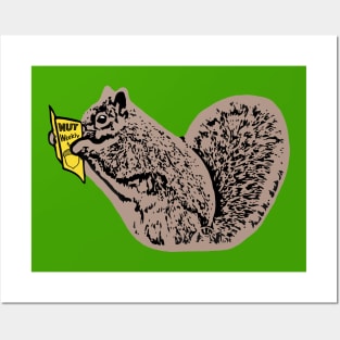 Squirrel reading Nut Weekly magazine funny Posters and Art